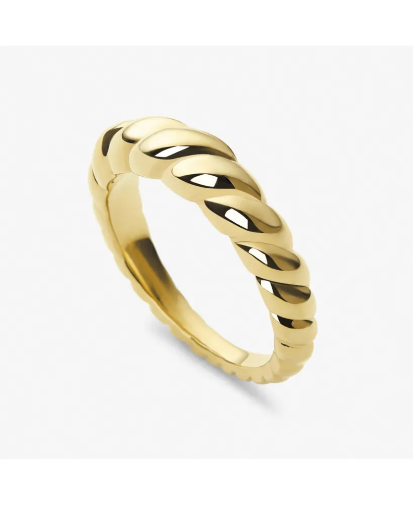 Ana Luisa Gold Twist Ring - Rope Slim