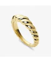 Ana Luisa Gold Twist Ring - Rope Slim