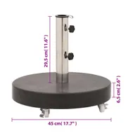 Parasol Base Granite 66.1 lb Round Black