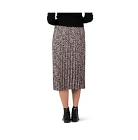 Ripe Maternity Florence Pleat Skirt Black/Dusty Pink