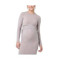 Ripe Maternity Maternity Ripe Amber Ruched Women Long Sleeve Top Sand