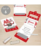 Big Dot of Happiness Christmas Gnomes Diy Assorted Holiday Cash Holder Gift Funny Money Cards 6 Ct