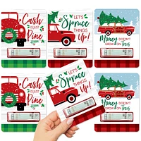 Big Dot of Happiness Merry Little Christmas Tree Diy Assorted Cash Holder Gift Funny Money Cards 6 Ct