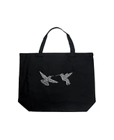 Hummingbirds - Large Word Art Tote Bag