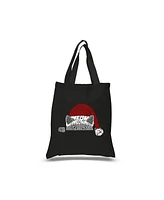 Christmas Peeking Cat - Small Word Art Tote Bag