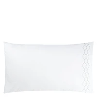 Designers Guild Rabeschi Alabaster Embroidered Standard Pillowcase