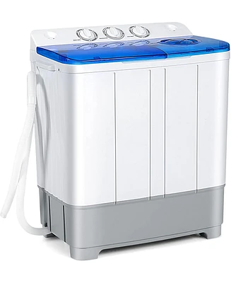 Costway Portable Twin Tub Washing Machine Washer(13.2lbs) & Spinner (8.8lbs)