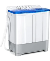 Costway Portable Twin Tub Washing Machine Washer(13.2lbs) & Spinner (8.8lbs)