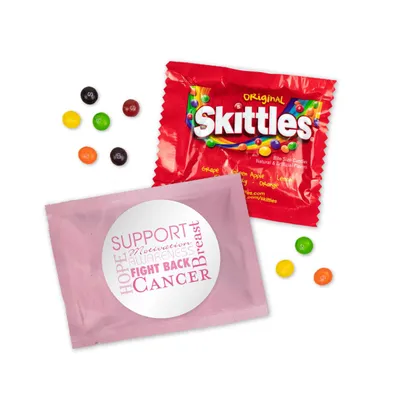 24 Pcs Breast Cancer Awareness Candy Skittles Favor Packs - Word Cloud