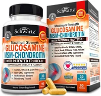 BioSchwartz Glucosamine Chondroitin Msm 2110mg - Joint Support Supplement with Turmeric Curcumin - Gluten-Free Non-gmo Supplement - Made in Usa