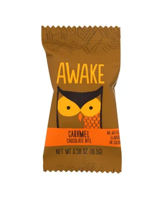 Awake Chocolate - Bites Chocolate Caramel - Case of 50-.58 Oz