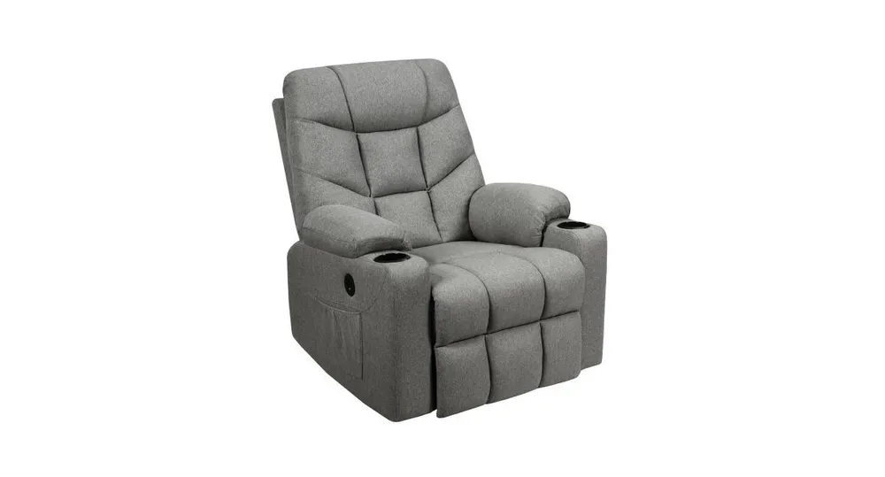 Electric Power Lift Recliner Massage Sofa-Light Grey