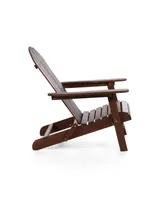 Furniture of America 35.5" Outdoor Eucalyptus Wood Folding Adirondrack Chair