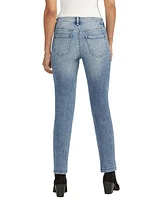 Jag Women's Cassie Mid Rise Slim Straight Leg Jeans