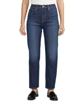 Silver Jeans Co. Women's Highly Desirable High Rise Slim Straight Leg Jeans