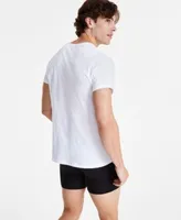 Calvin Klein Mens 5 Pk. Cotton Classics Crewneck T Shirts 3 Pk. Stretch Boxer Briefs