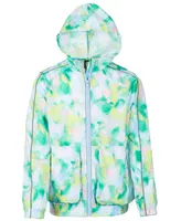 Id Ideology Big Girls Spray Abstract-Print Convertible Full-Zip Hooded Jacket, Created for Macy's