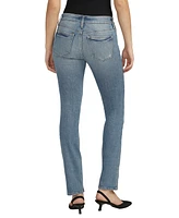 Silver Jeans Co. Women's Suki Mid Rise Curvy Fit Straight Leg