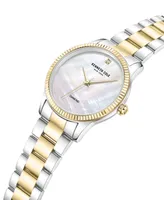 Kenneth Cole New York Dress Diamond Accent Dial Two-Tone, Silver-Tone, Gold-Tone Yellow Stainless Steel Watch 36mm