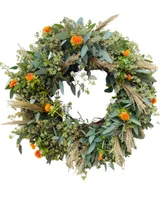 GreenishBlu Fresh Real Seeded, Safflower and Pampas Wreath