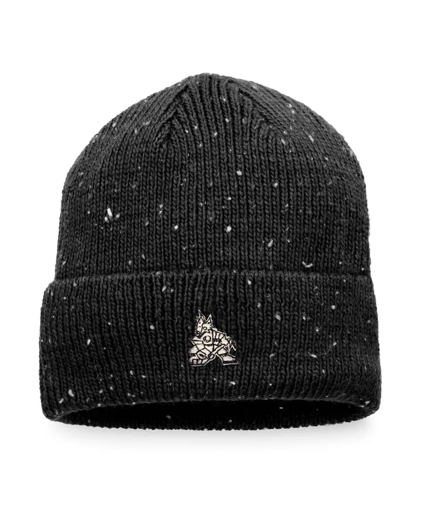 Men's Fanatics Black Arizona Coyotes Authentic Pro Rink Pinnacle Cuffed Knit Hat