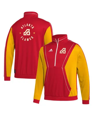 Men's adidas Red Atlanta Flames Team Classics Half-Zip Jacket