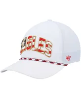 Men's '47 Brand White Philadelphia Eagles Hitch Stars and Stripes Trucker Adjustable Hat