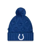 Women's New Era Royal Indianapolis Colts Toasty Cuffed Knit Hat with Pom