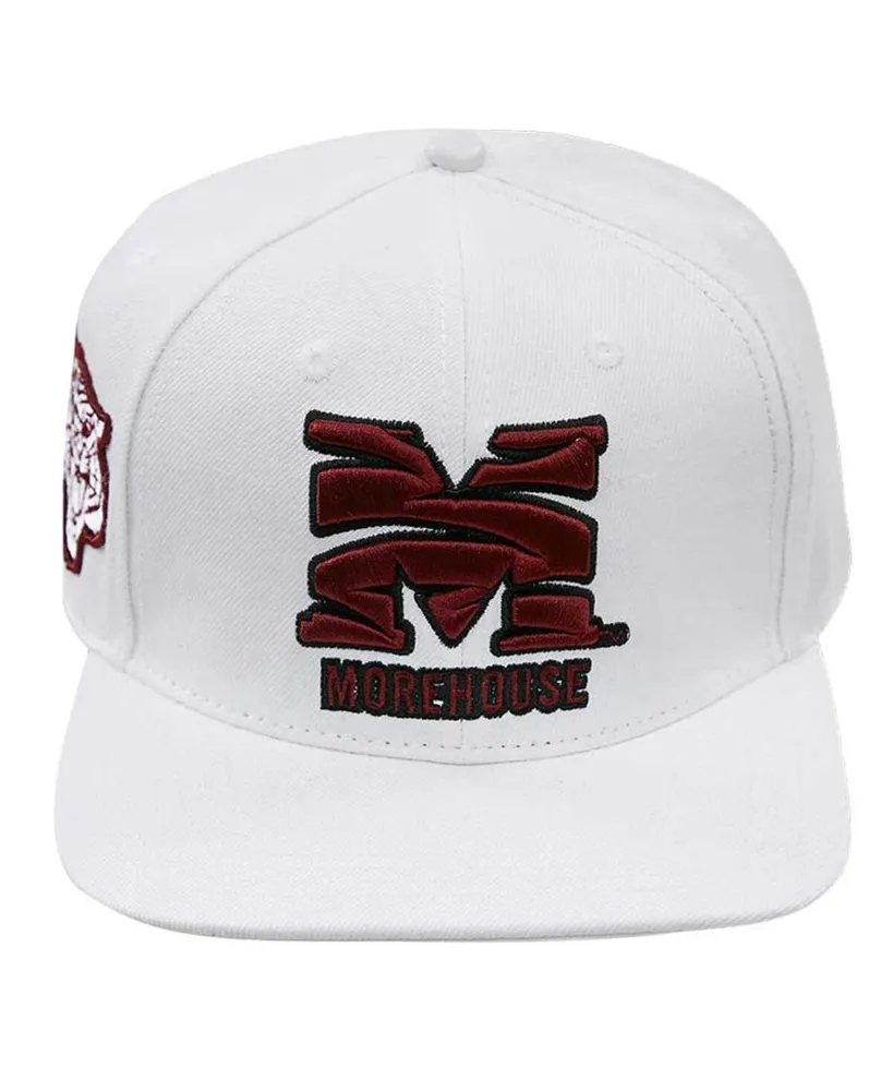 Men's Pro Standard White Morehouse Maroon Tigers Evergreen Wool Snapback Hat