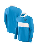 Men's Fanatics Blue Charlotte Fc Penalty Kick Long Sleeve Polo Shirt