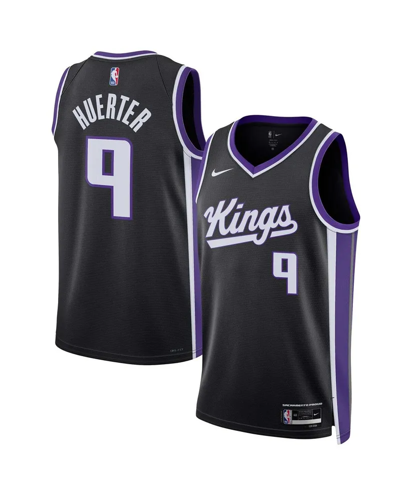 Men's and Women's Nike Kevin Huerter Black Sacramento Kings Swingman Jersey - Icon Edition