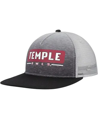 Men's Colosseum Gray Temple Owls Snapback Hat