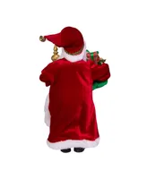 Kurt Adler 17" Kringle Klaus Elegant Santa with Staff and Bag of Gifts