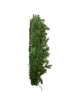 Kurt Adler 30" Pre-Lit Clear Jackson Pine Wreath