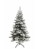 Kurt Adler 5' Pre-Lit Clear Incandescent Snow Pine Tree