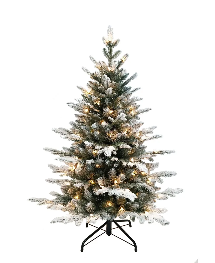 Kurt Adler 4' Pre-Lit Clear Incandescent Frosted Pine Tree