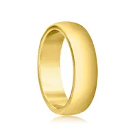 Metallo Stainless Steel Polished Ring - Gold Plated