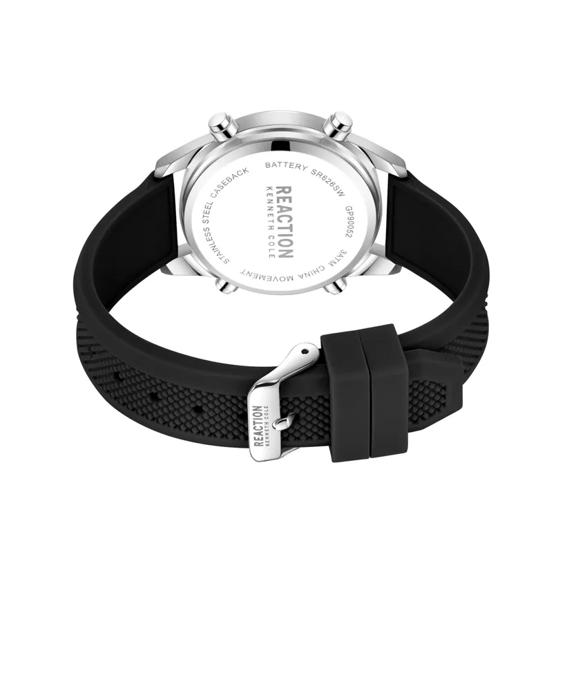 Kenneth Cole Reaction Men's Digital Silicone Watch 44mm