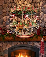 Designocracy Christmas Carousel Christmas Wooden Wall Decor Door Decor G. DeBrekht