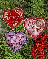 Designocracy Holiday Wooden Clip-On Ornaments Heart of Love Set of 6 J. Mills-Price