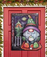 Designocracy Holiday Door Decor Wooden Wall Decor Boo Gnome J. Mills-Price