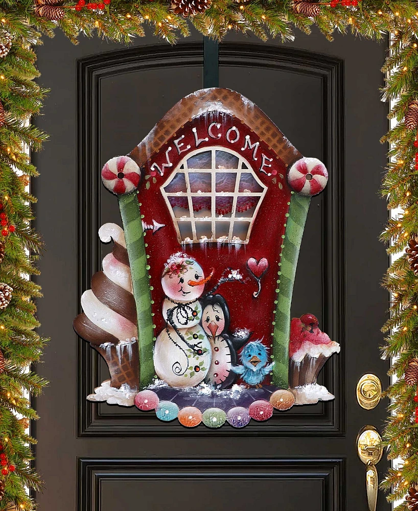 Designocracy Season of Sweet Christmas Wooden Wall Decor Door Decor J. Mills-Price