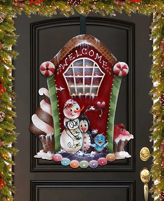 Designocracy Season of Sweet Christmas Wooden Wall Decor Door Decor J. Mills-Price