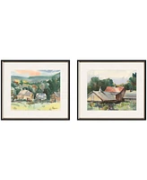 Valley Farm Ii Framed Art, Set of 2