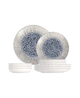 Porland Iris 12 Piece Dinnerware Set, Service for 4