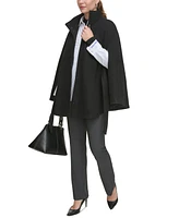 Calvin Klein Womens Double-Breasted Cape Coat