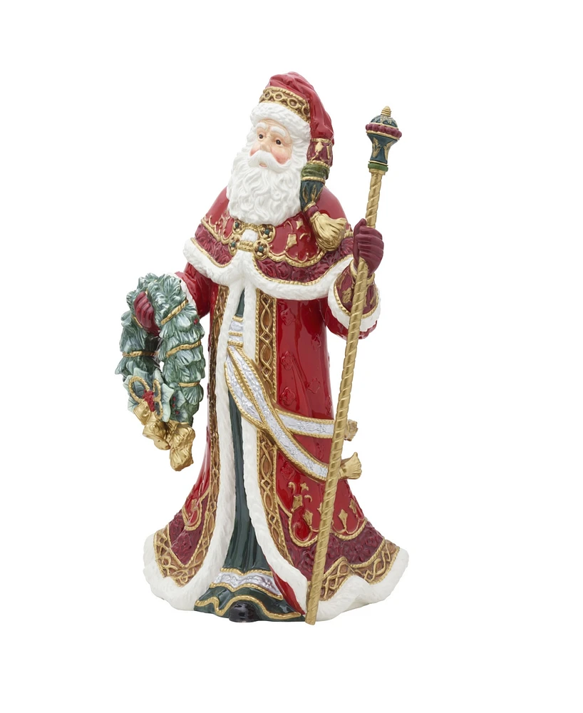 Fitz and Floyd Noel Holiday Grand Santa Figurine, 19.25-in