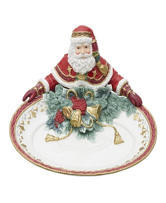 Fitz and Floyd Noel Holiday Santa Server, 12-in x 11.5-in