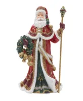 Fitz and Floyd Noel Holiday Musical Santa Figurine, 11-inch