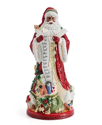 Fitz and Floyd Studio Collection 13-Inch African-American Santa Figurine